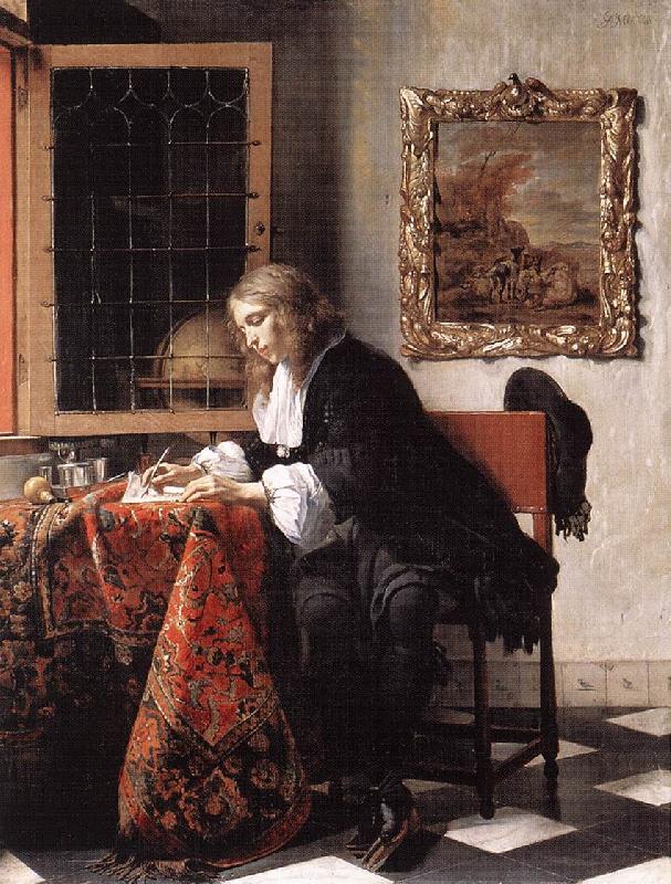 METSU, Gabriel Man Writing a Letter gsg oil painting image
